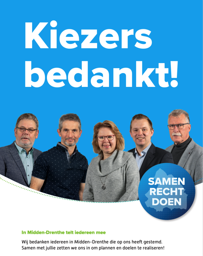 Kiezers bedankt