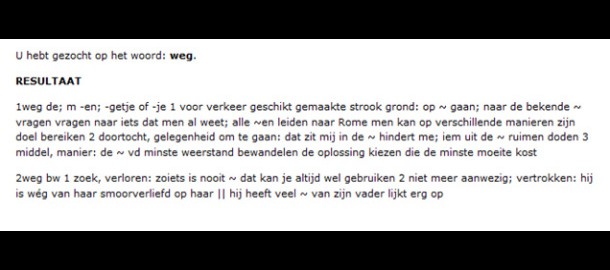 woordenboek WEG